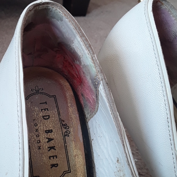 🐖Well loved white heels ted baker size 37 - Picture 3 of 7